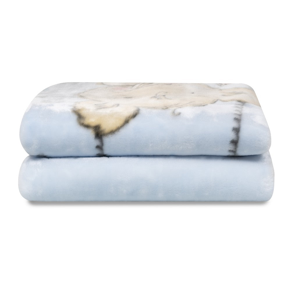 MANTA CUNA OSITO NUBE AZUL