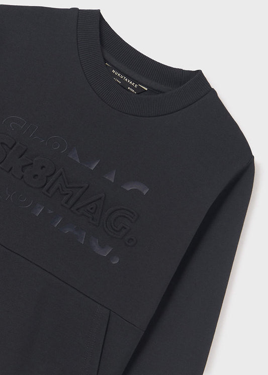 Sudadera embossed negra