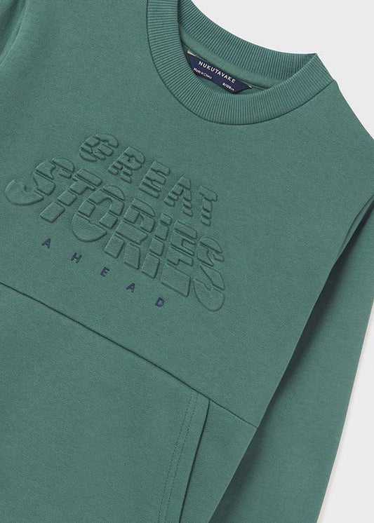 Sudadera embossed verde