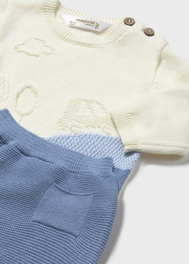 Conjunto polaina tricot