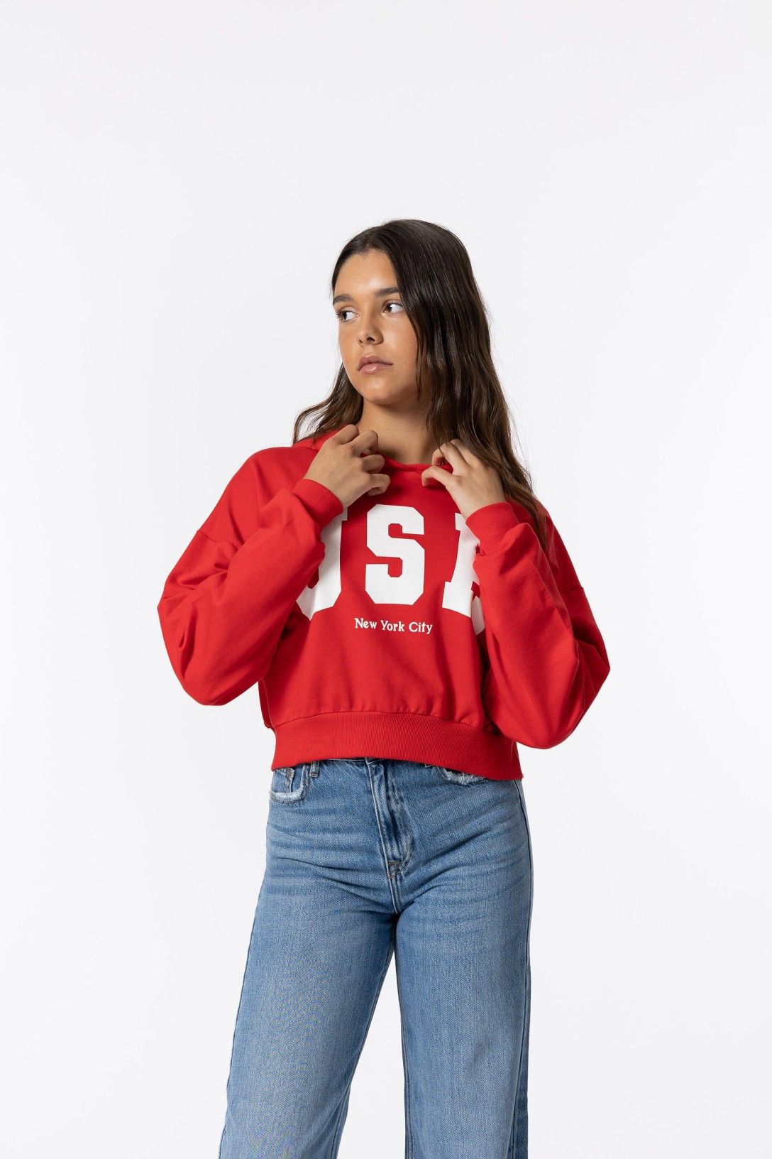 Sudadera Con Capucha Mousse Roja