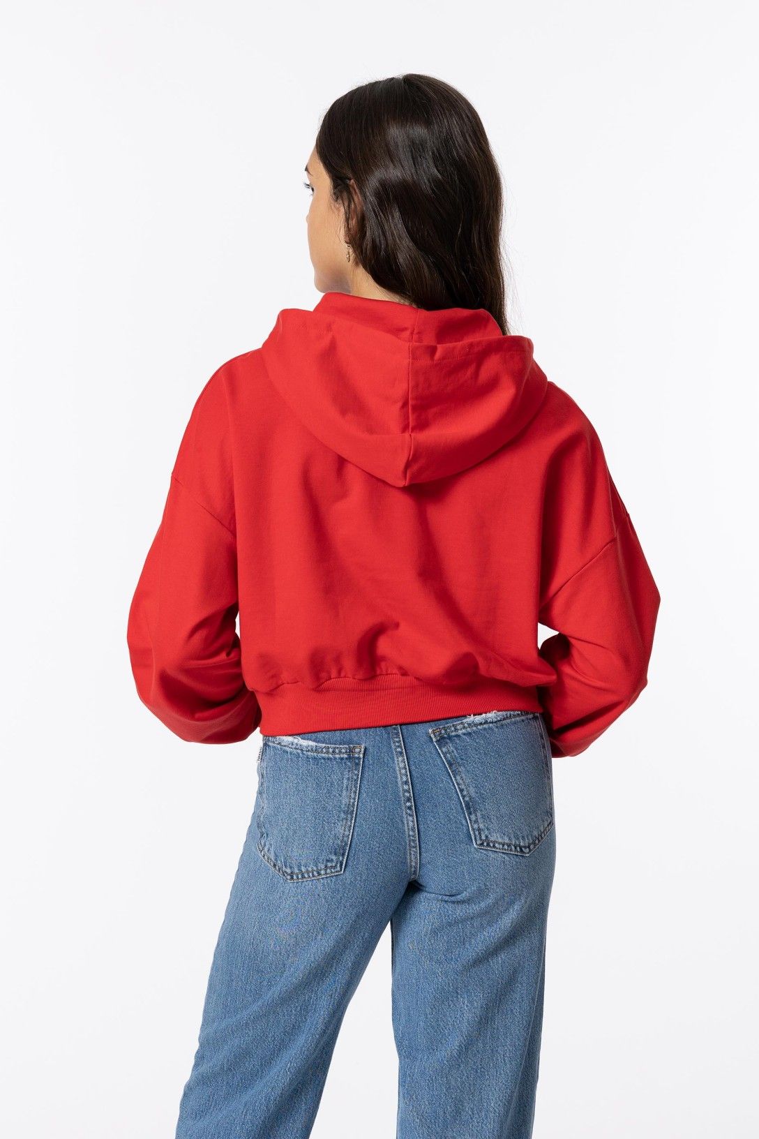 Sudadera Con Capucha Mousse Roja