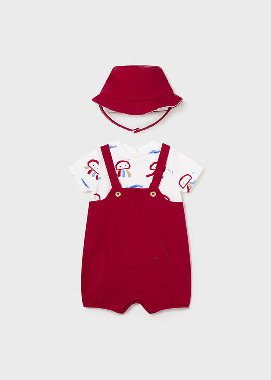 Pelele peto de punto y gorro