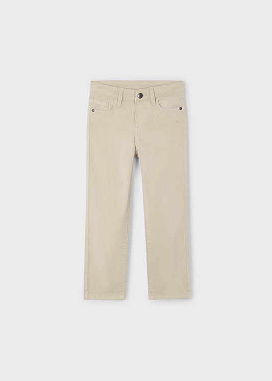 Pantalón sarga slim fit básico