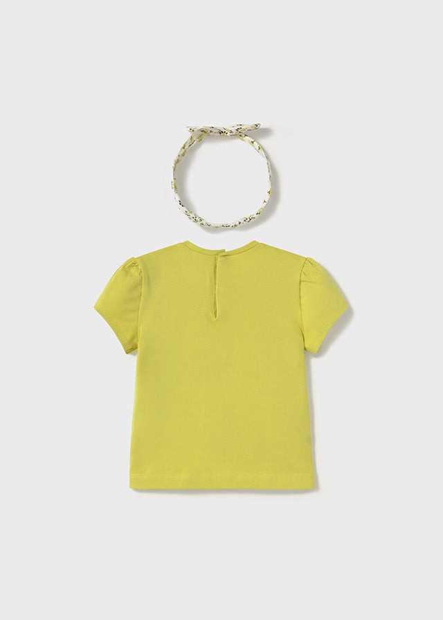 Camiseta con diadema color amarillo