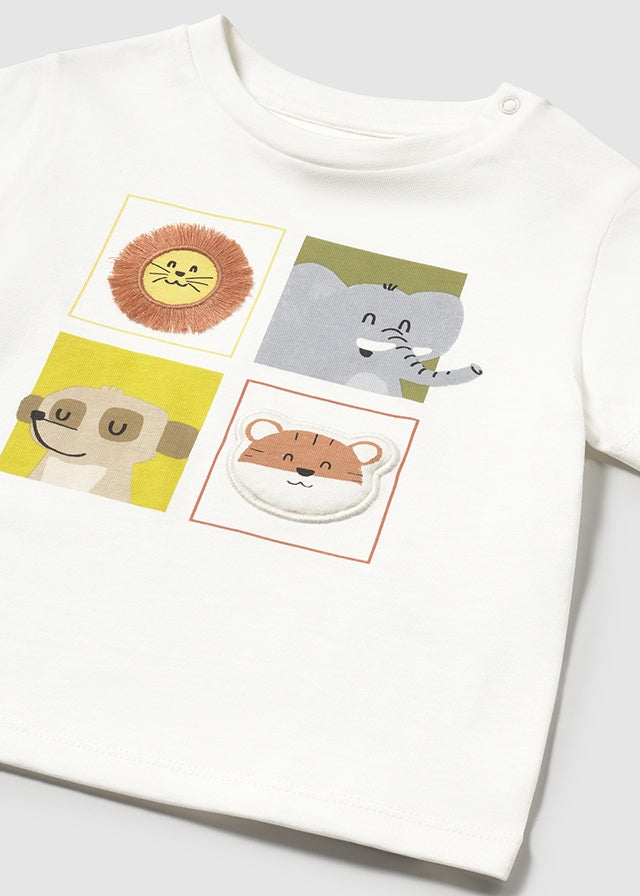 Camiseta blanca animales