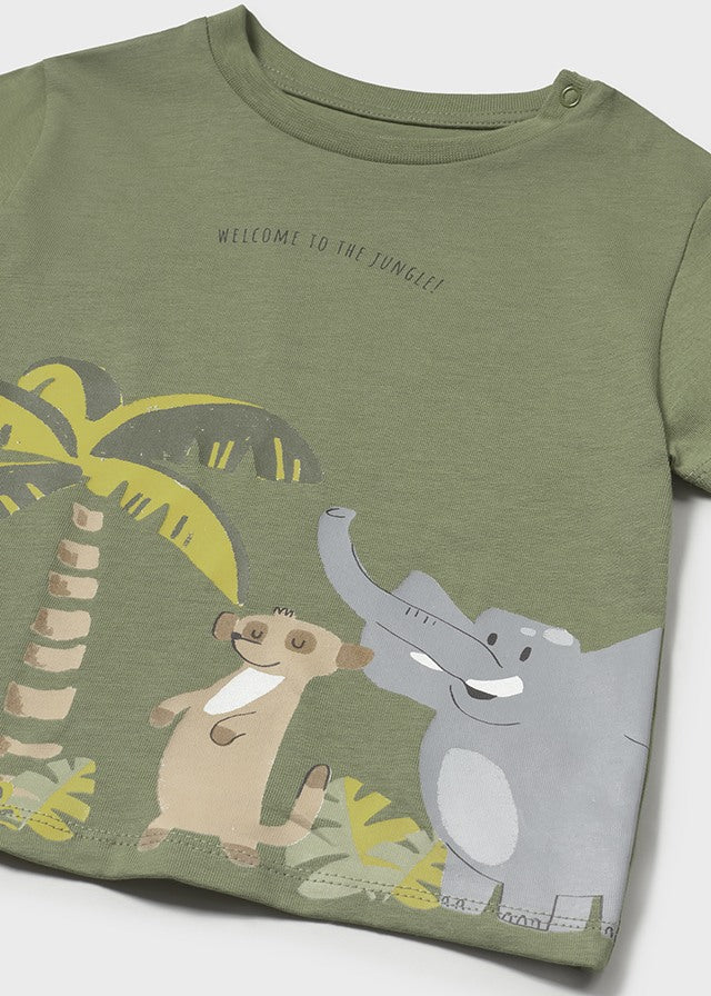 Camiseta verde animales