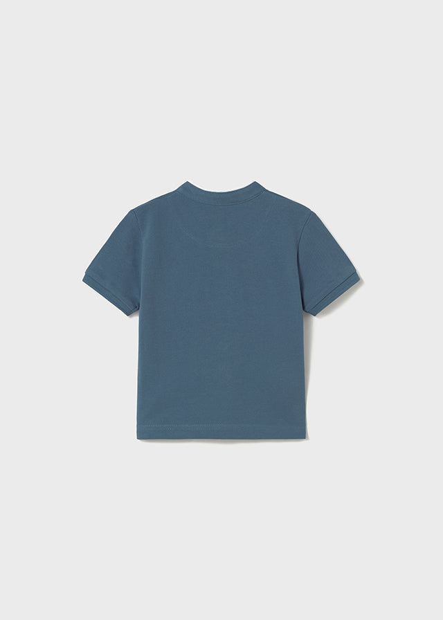 Polo cuello mao color azul
