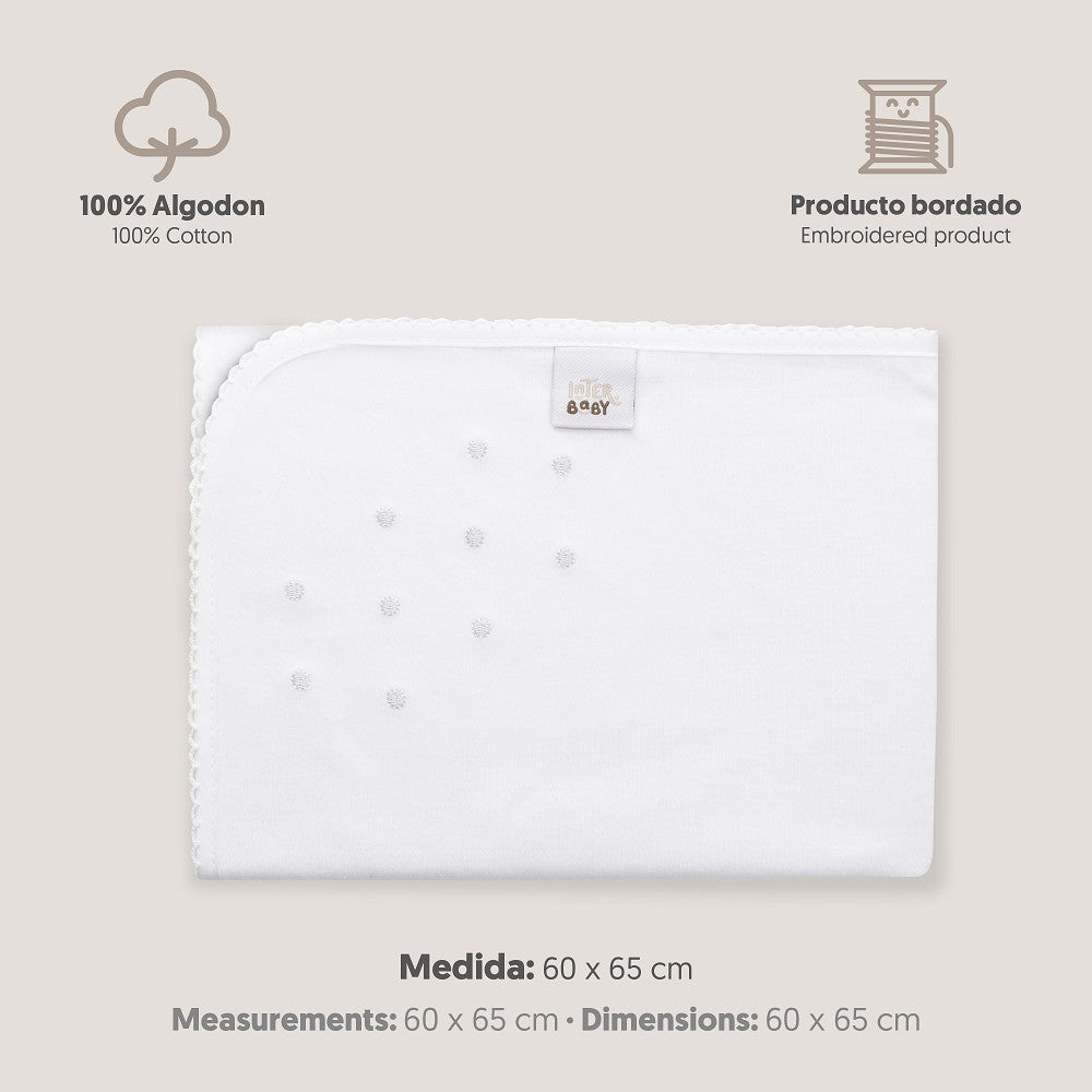 GASA BORDADA MOD BODOQUE BLANCO