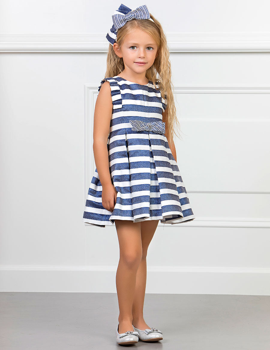 Vestido rayas brillo