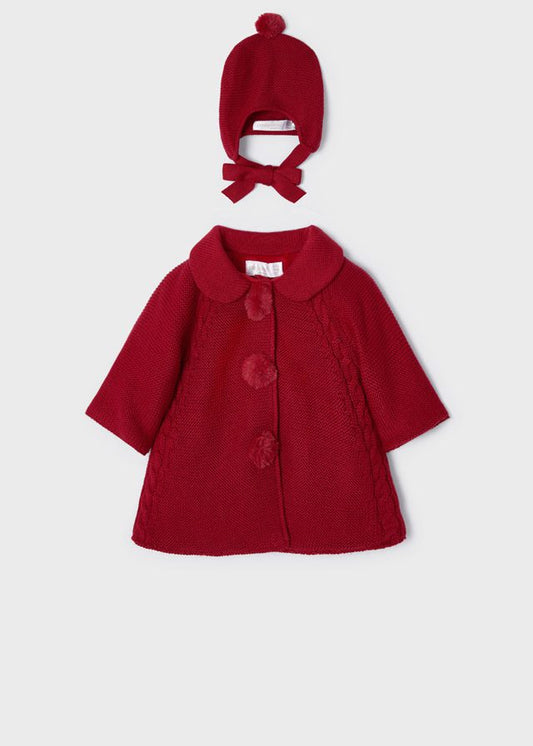 Abrigo de punto con capota