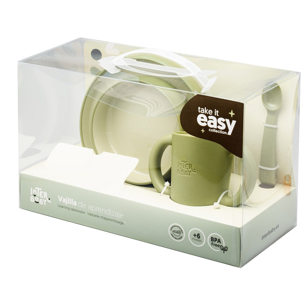 VAJILLA APRENDIZAJE VERDE OLIVA