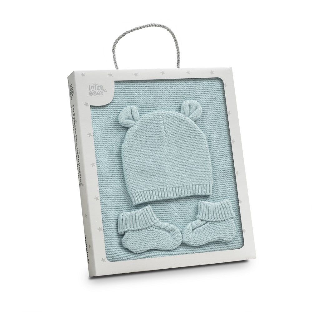 SET 3 PIEZAS TOCA GORRA PATUCOS VERDE