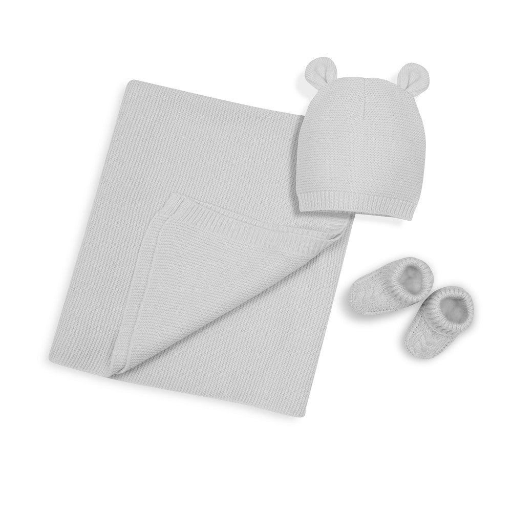 SET 3 PIEZAS TOCA GORRA PATUCOS GRIS