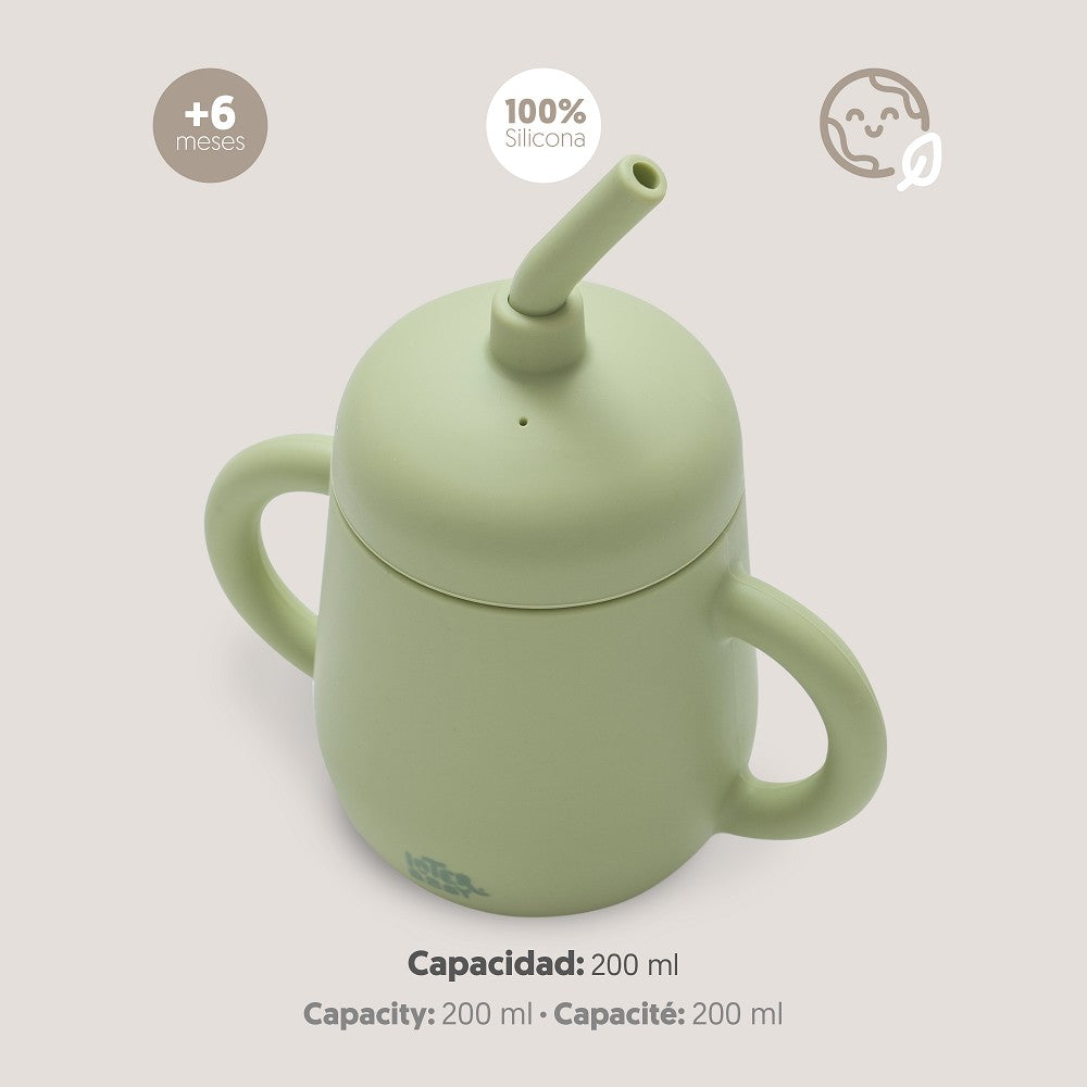 VASO ANTIDERRAME DE SILICONA VERDE