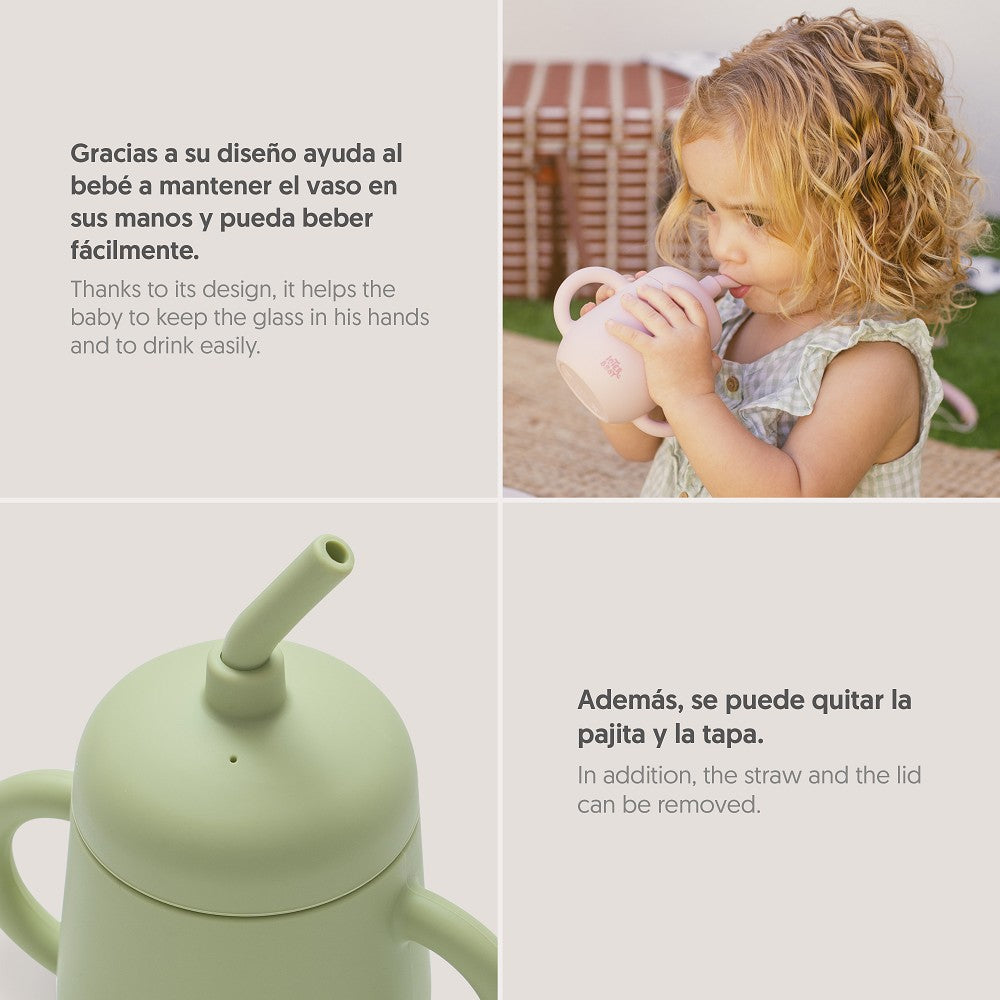 VASO ANTIDERRAME DE SILICONA VERDE