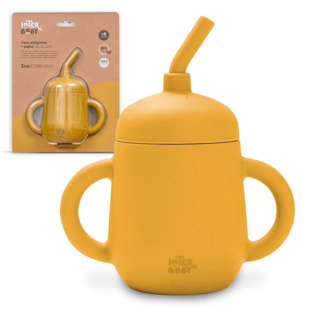 VASO ANTIDERRAME DE SILICONA OCRE