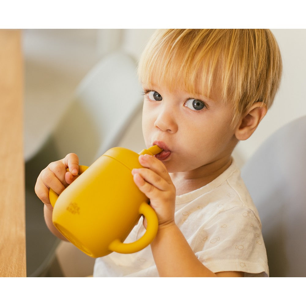 VASO ANTIDERRAME DE SILICONA OCRE