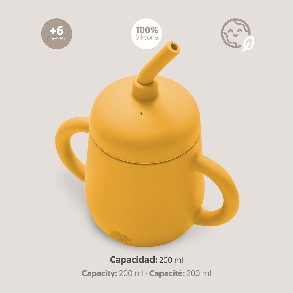 VASO ANTIDERRAME DE SILICONA OCRE