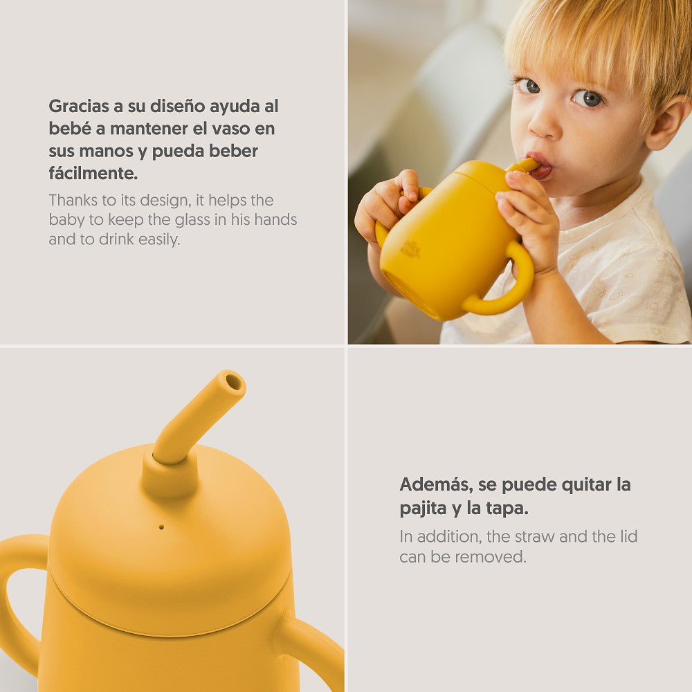 VASO ANTIDERRAME DE SILICONA OCRE