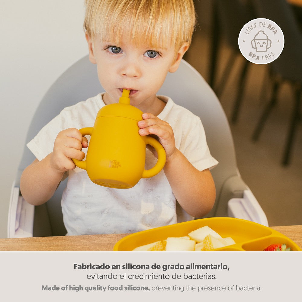 VASO ANTIDERRAME DE SILICONA OCRE