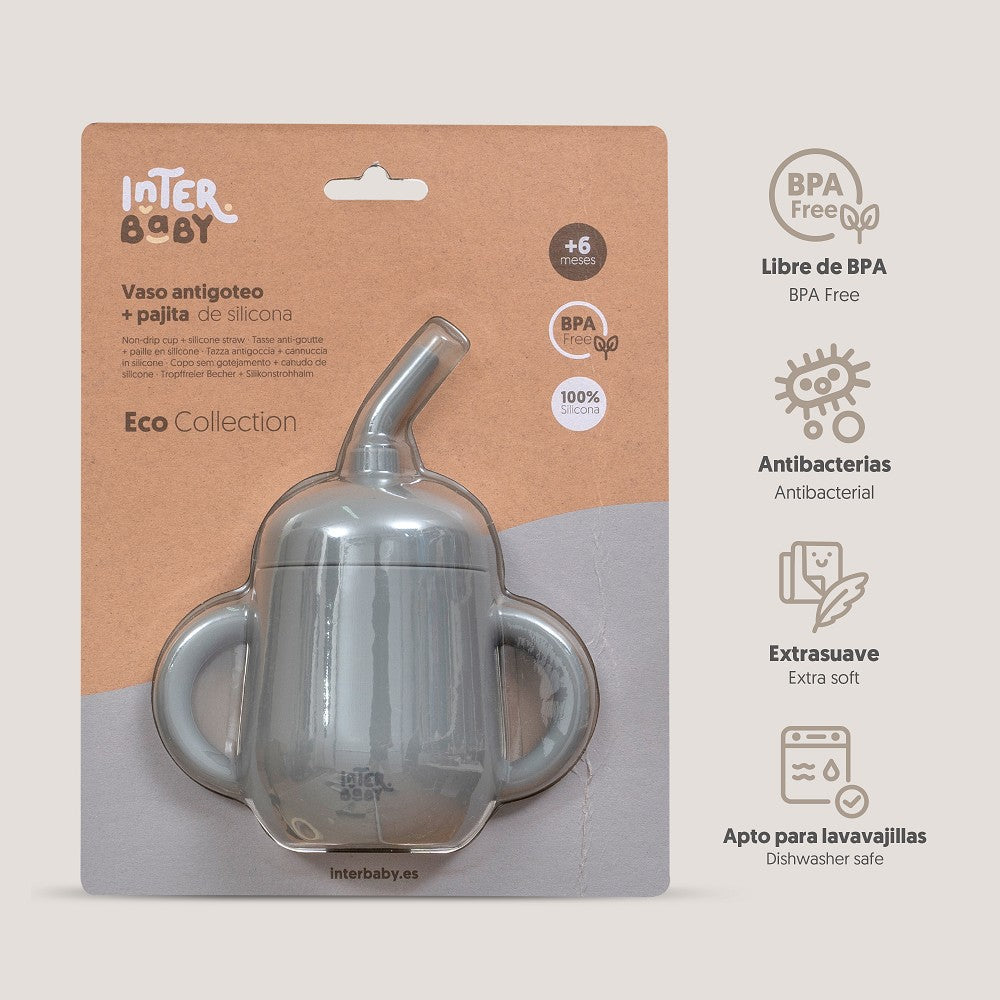 VASO ANTIDERRAME DE SILICONA GRIS