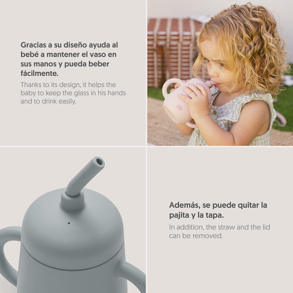 VASO ANTIDERRAME DE SILICONA GRIS